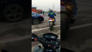 Z800 Vs D400 😍  Dragrace kawasaki z900 dominar400 [upl. by Enaerb520]