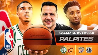 PALPITES DE NBA HOJE 15 05 2024 QUARTAFEIRA MELHORES PALPITES DE BASQUETE  BILHETES PRONTOS [upl. by Lucky632]