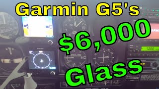 Dual Garmin G5 Cheap Glass panel Cost amp Installation Cherokee 6 EP 2 [upl. by Thea]