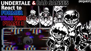 UNDERTALE amp BAD SANSES REACT TO FORMER TIME TRIO PHASE 3 REQUEST [upl. by Eoz]