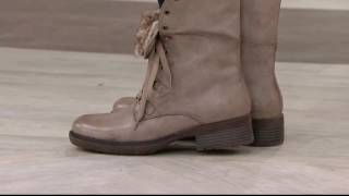 BareTraps Laceup Boots with Faux Fur Lining  Henriette on QVC [upl. by Ait]