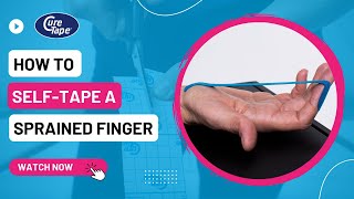 How to Tape a Sprained Finger » Kinesiology Taping Instructions » CureTape [upl. by Arelus]