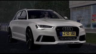 City Car Driving  Audi RS6 Avant C7  Drive with Rain  Download LINK [upl. by Kcirad230]