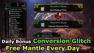 Get 1 FREE Celestial Print MANTLE with this Exploit Every Day During all Events MHW Iceborne [upl. by Irod566]