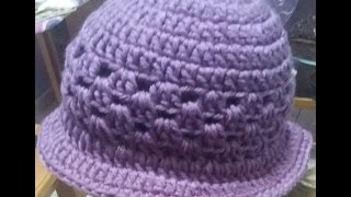 Cappello quotClochequotalluncinettoHat quotClochequot crochet Sombrero del ganchillo quotClochequot [upl. by Nowed443]