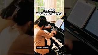 Brahms Hungarian Dance No5 by Dunamis Piano Duo piano music pianist brahms shorts [upl. by Peregrine287]