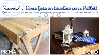 Tutorial tavolo in pallet con piano in vetro [upl. by Tomasina695]