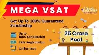 Vedantu Scholarship Admission Test  Mega VSAT with Pritesh Sir [upl. by Brindell]