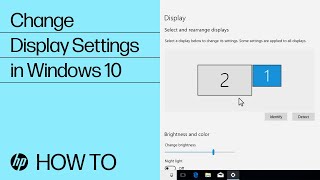 Change Display Settings in Windows 10  HP Computers  HP Support [upl. by Inol]