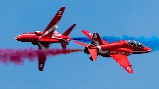 RAF Red Arrows  Formation Aerobatic Display Flight at AFW Airshow  Takeoff Landing Low Passes [upl. by Nolur925]