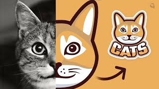 Inkscape  Inkscape Logo Design  Inkscape Tutorial 2021  inkscape vector  Cat mascot logo [upl. by Emalia]