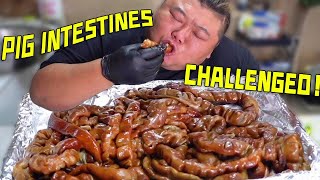 The 250 kg fat man challenged to eat 3 kg of pig intestines which is too greasy  Fat Monkey [upl. by Ardnuhsed]