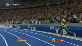 Usain Bolt 100m 958s world record berlin 2009 [upl. by Ocsinarf]