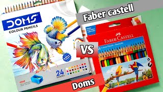 Doms colour pencil VS faber castell colour pencil set [upl. by Craner109]