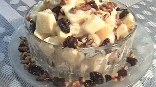 RECETA DE ENSALADA DE MANZANA postre navideño [upl. by Nileuqay]