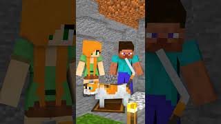 Minecraft But Everything is Weird  Alex and Steve minecraftshorts fypシ minecraftanimation [upl. by Kiehl]