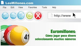 Euromillones Cómo jugar poco dinero seleccionando muchos números [upl. by Ecnedurp]