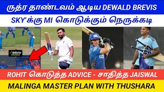 MALINGA MASTER PLAN  SKY IN NCA SOON  ROHIT ABOUT JAISWAL  BREVIS BATTING cricketindianstamil [upl. by Yi]