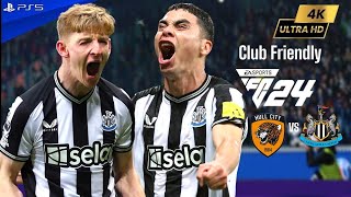 EA FC 24  Hull City vs Newcastle United  Preseason 2024 ft Isak Gordon Almirón  PS5™ 4K60 [upl. by Idissak880]