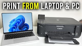 How To Print From Laptop amp PC To Printer  Full Guide [upl. by Akenahs]