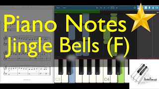 Piano Notes  Jingle Bells F [upl. by Salkin]