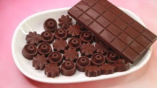 4 ingredients Homemade Chocolate Recipe  How To Make Chocolate At Home  Yummy [upl. by Vallery]