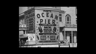 1940 Wild Wood NJ CapeMay Hunts Ocean Pier Kohrs Groffs Concrete Ship Atlantus [upl. by Naniac]