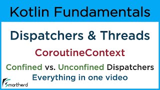 Kotlin Dispatchers CoroutineContext and CoroutineScope [upl. by Benji]