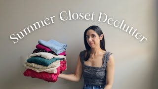 Closet Cleanout amp Declutter  Organizing amp Decluttering My Closet for the Summer [upl. by Ahsenre]