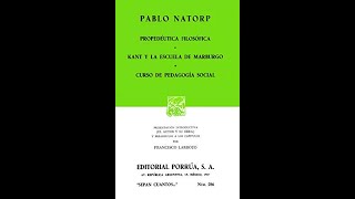 Análisis del libro Curso de Pedagogía Social de Paul G Natorp [upl. by Dagney]