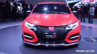 Geneve 2014  Honda Civic Type R Concept  Planetegtcom [upl. by Gnihc392]