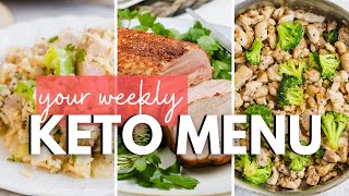 WEEKLY KETO MENU  Easy Keto Dinners for the Week [upl. by Lener24]