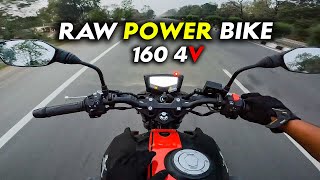 Finally TVS APACHE RTR 160 4V Ride Review  Raw Power in BS6 Bike [upl. by Lowrie]