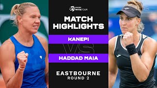 Kaia Kanepi vs Beatriz Haddad Maia  2022 Eastbourne Round 2  WTA Match Highlights [upl. by Lasiaf]