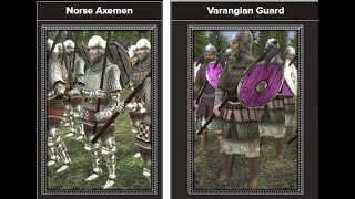 Medieval II Total War 1vs1 Varangian Guard vs Norse Axemen [upl. by Sterling]