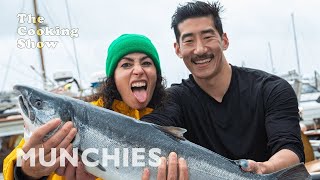 Catching Salmon on the Alaskan Coast  The Cooking Show [upl. by Yttak]