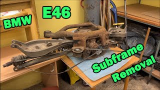 BMW E46 Subframe Restoration Part 1  Removal [upl. by Hayse]