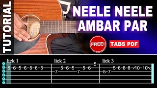 Neele Neele Ambar Par  Full Guitar Lesson  Best Guitar TABS  Free TABS PDF  Sushant Patil Music [upl. by Yroc202]