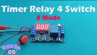 Relay Timer Delay Modul Display 4 Tombol Cara setting Modul timer [upl. by Neraj]