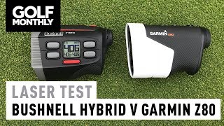 Bushnell Hybrid v Garmin Approach Z80  Laser Test  Golf Monthly [upl. by Selie]