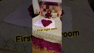 शादी वाला room decoration  wedding first night room wedding shortsvideo flowers ytshorts [upl. by Roer746]