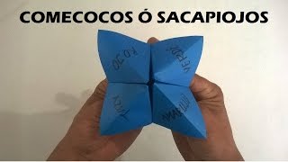 Cómo hacer un comecocos ó sacapiojos de papel  Origami Audio Español [upl. by Archle132]