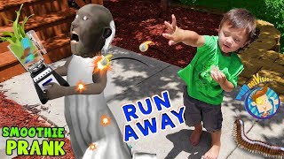 RUN AWAY Shawn Pops Granny  FUNnel Fam Smoothie Prank Vision Vlog [upl. by Airehc]