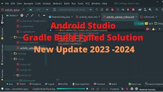 Android Studio Gradle Build Failed Solution New Update 2023 2024 [upl. by Aggappera]