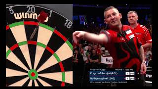 WINNING RETURN FOR ASP  Nathan Aspinall vs Krzysztof Ratajski  Hungarian Darts Trophy 2024 [upl. by Spielman]