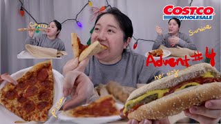 Costco food court mukbang pizza amp hotdog adventmukbang [upl. by Ahsinehs]