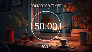 5010 Pomodoro Timer  Chill Lofi Music And Library Sound Study amp Work Focus ★︎ Focus Station [upl. by Eillak]