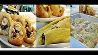 ENSALADA RUSA  ENVUELTOS DE MAZORCA  PASTELES DE ARRACACHA [upl. by Akemehc]