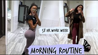 MORNING ROUTINE FOR WORK   staying fit working 60 hoursweek [upl. by Alet]