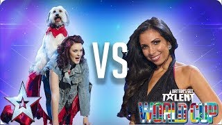 Ashleigh amp Pudsey vs Francine Lewis  Britains Got Talent World Cup 2018 [upl. by Lugar]